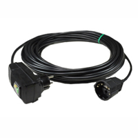 36050-RCD GFCI Schuko Extension Cord 30Ma Trip Level 16A-230V 50 Feet Long