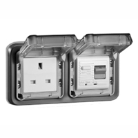 5023-10HP United Kingdom GFCI 10Ma Trip Panel or Flush Mount IP55