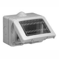 680613X45 Weatherproof. Gray. IP55 Surface Mount. Accepts 22.5, 45 & up to 67.5x45mm Devices. Box & Cover.