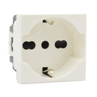 10/16 Amp 250V 70100x45-IT European CEE 7 Schuko/Italian Outlet Receptacle