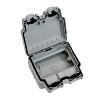 Weatherproof Two-Gang IP66 Enclosure, Surface Mount