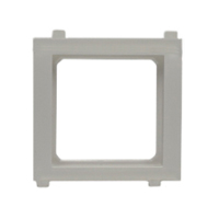 79100X45-ALU Snap-In Panel Mount Frame. Silver / Aluminum. Accepts 22.5x45mm & 45x45mm Devices.