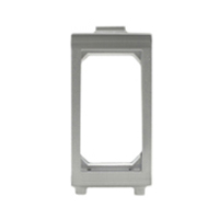 79110X45-ALU Snap-In Panel Mount Frame. Silver / Aluminum. Accepts 22.5x45mm Devices. 