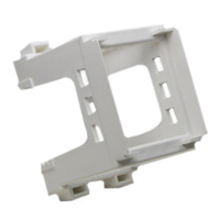 79595X45 Din Rail Mount Bracket. White. Accepts 22.5x45mm & 45x45mm Devices.