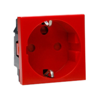 16 Amp 250V 70100x45-RED Tamperproof European Schuko Outlet Receptacle