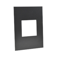 79130X45-BLK Finish Plate. Black. Fits 79120X45-N Mounting Frame. Opening Size 45x45mm.