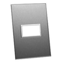 79145X45-N Finish Plate. Stainless Steel. Fits 79170X45-N Mounting Frame. Opening Size 22.5x45mm.