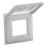 79570X45 Weatherproof Cover White IP44 Wall or Box Mount Accepts 22.5x45mm & 45x45mm Devices